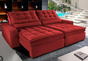 Sofa vermelho reclinavel